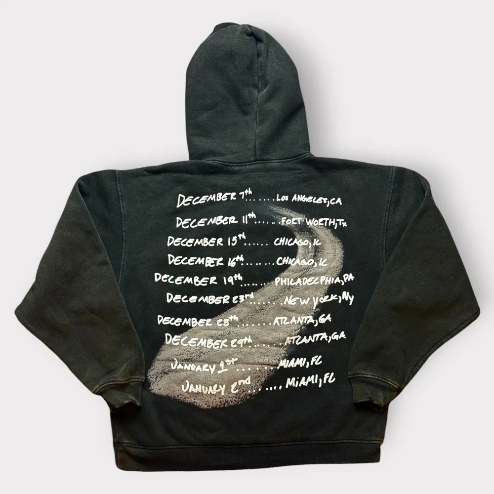 Rod Wave Redemption Tour Hoodie Washed Black Graphic Merch Mens Medium